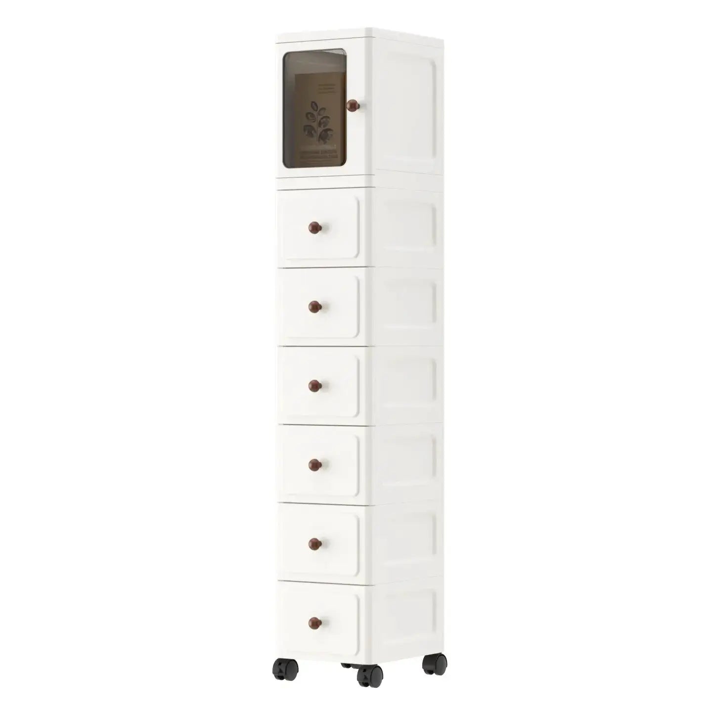 9.1-Inch Slim Rolling Storage Cabinet | 3-7 Tier Narrow Organizer with Drawers by TED