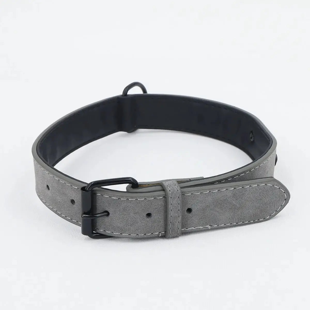 Frosted Leather Dog Collar | Adjustable Solid Color Collar for Small & Large Dogs by TED