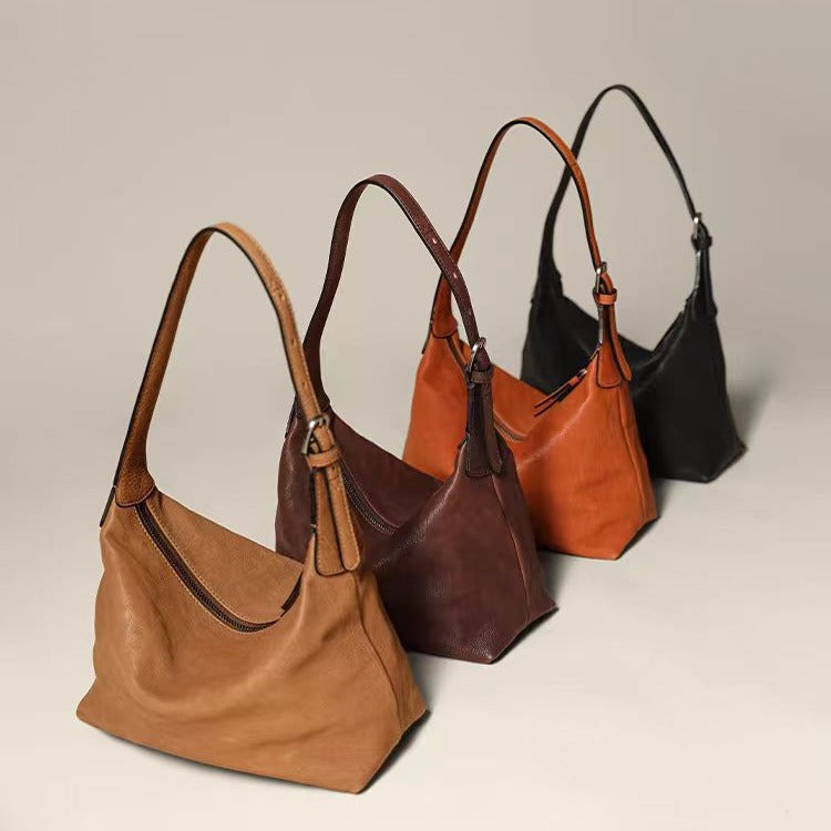 Genuine Leather Hobo Bag for Stylish Everyday Use - Cherished Harbor Gifts