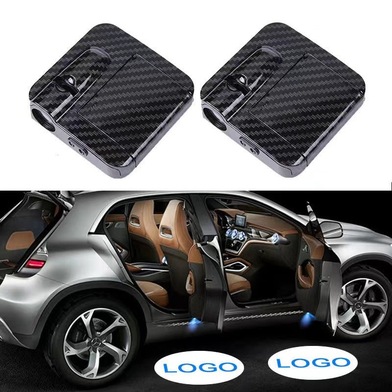 Carbon Fiber Wireless Car Door Welcome Lights With Automatic Infrared Sensor & HD Projection - Cherished Harbor Gifts