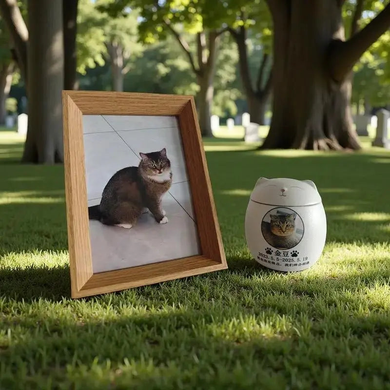 Personalized Pet Memorial Urn for Dogs and Cats with Photo by TED