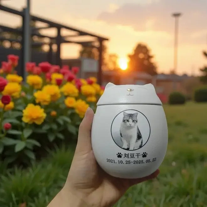 Personalized Pet Memorial Urn for Dogs and Cats with Photo by TED