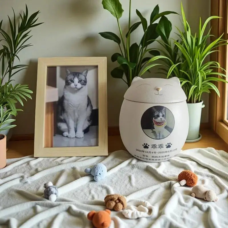 Personalized Pet Memorial Urn for Dogs and Cats with Photo by TED
