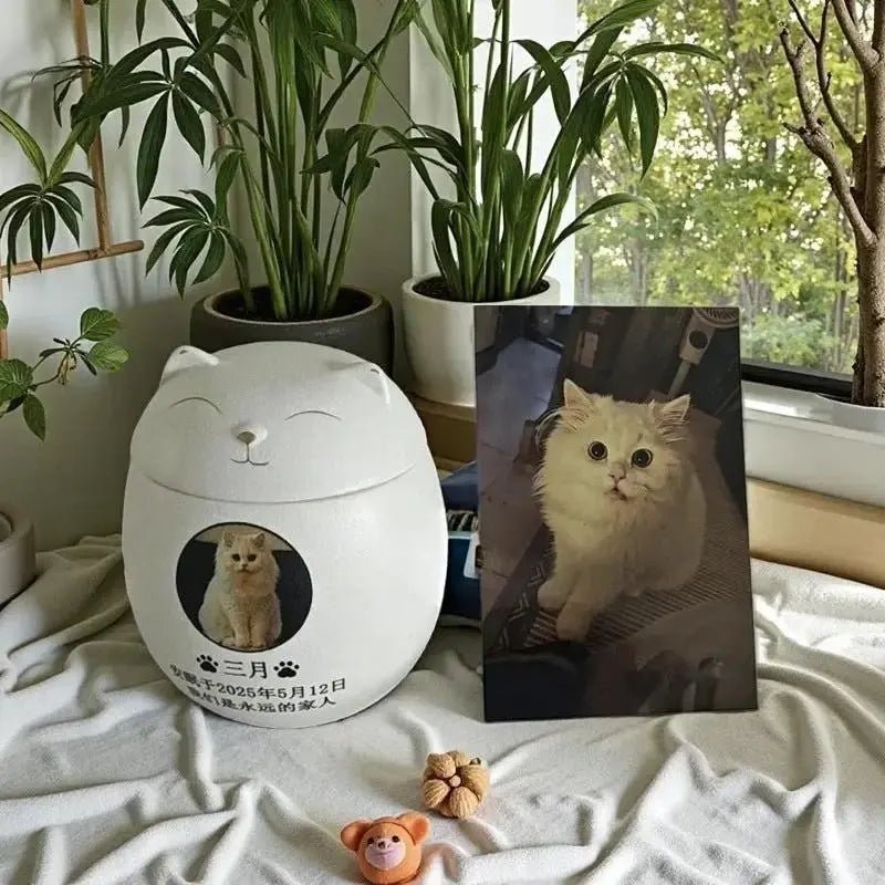 Personalized Pet Memorial Urn for Dogs and Cats with Photo by TED