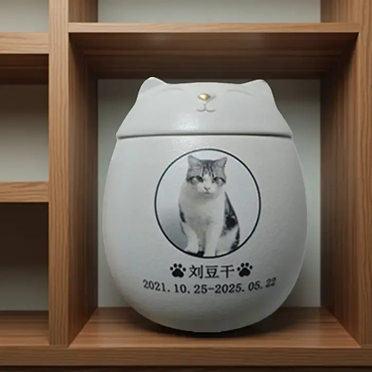 Personalized Pet Memorial Urn for Dogs and Cats with Photo by TED