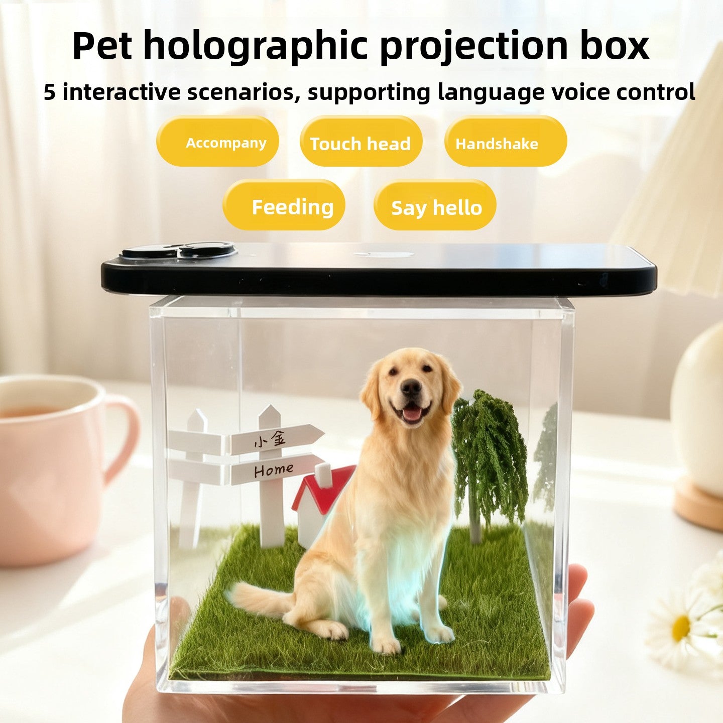 Personalized Pet Memorial Holographic Acrylic Keepsake - Cherished Harbor Gifts