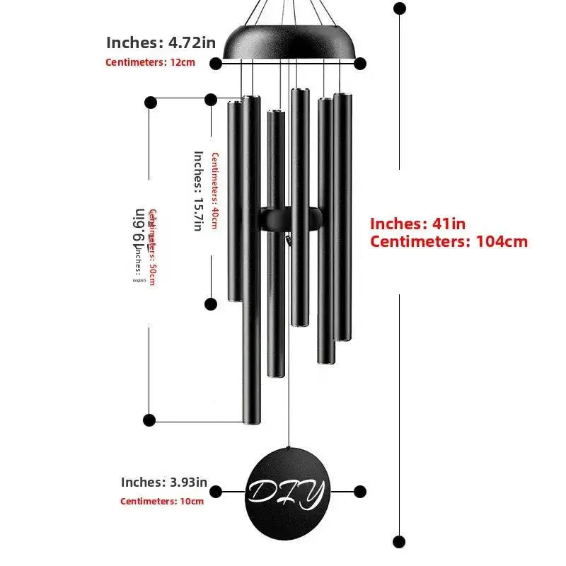 Metal Memorial Wind Chime | 26-50" Outdoor Garden Chimes by TED