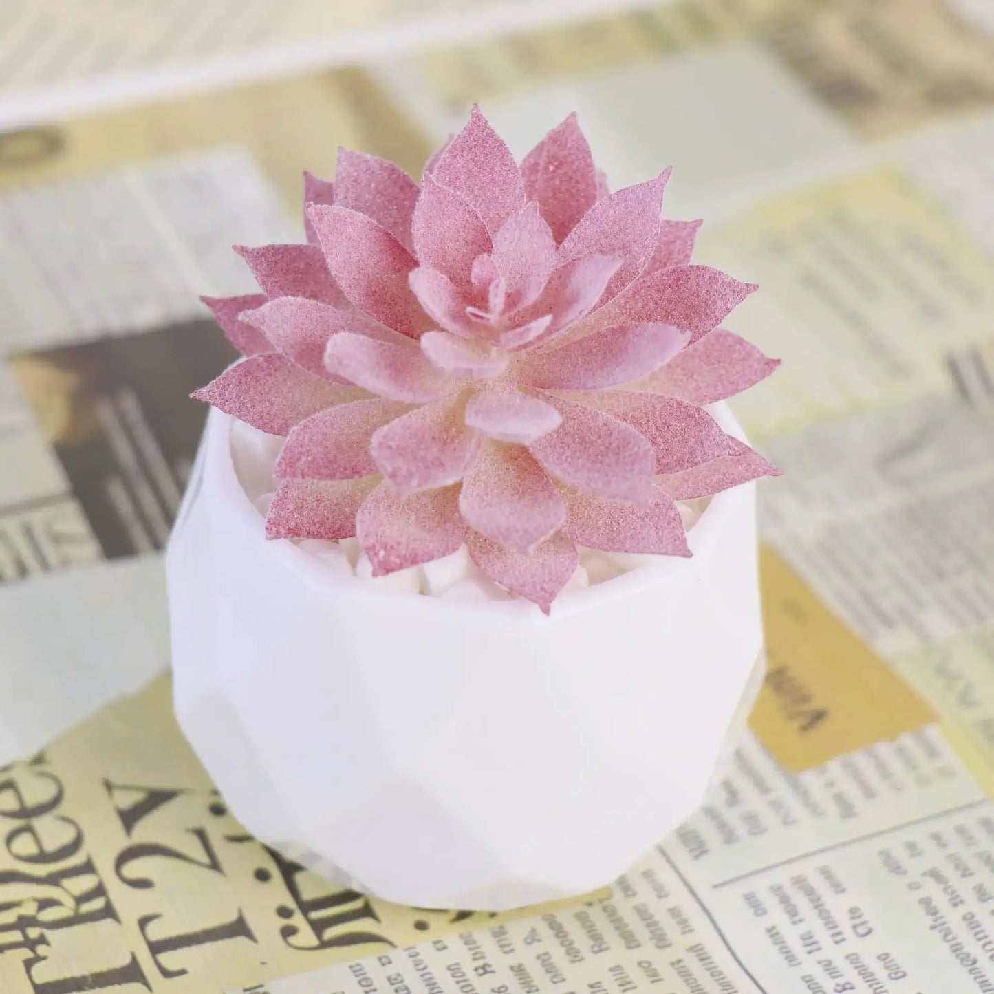 Mini Artificial Succulent Plant | Realistic Faux Desktop Home & Office Decor by TED