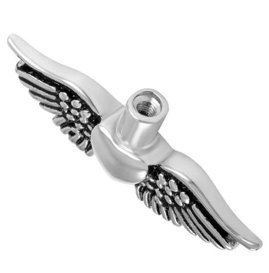 Personalized Memorial Urn Necklace with Angel Wings Design - Cherished Harbor Gifts