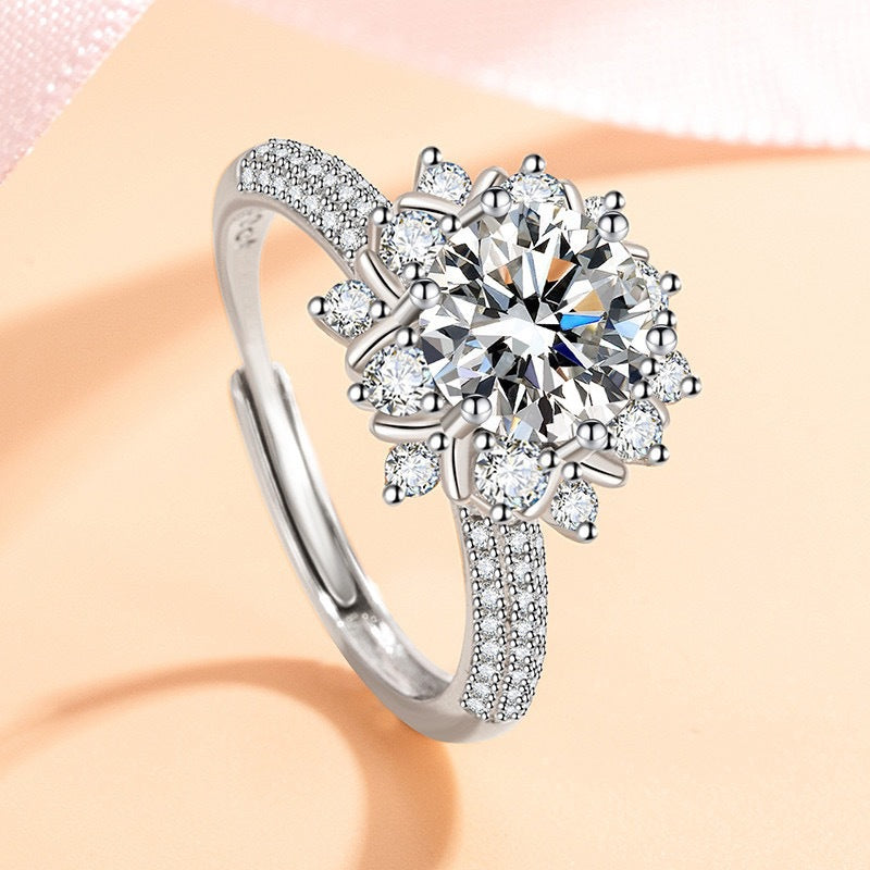 Adjustable Engagement Ring - Cubic Zirconia Promise Ring - Cherished Harbor Gifts