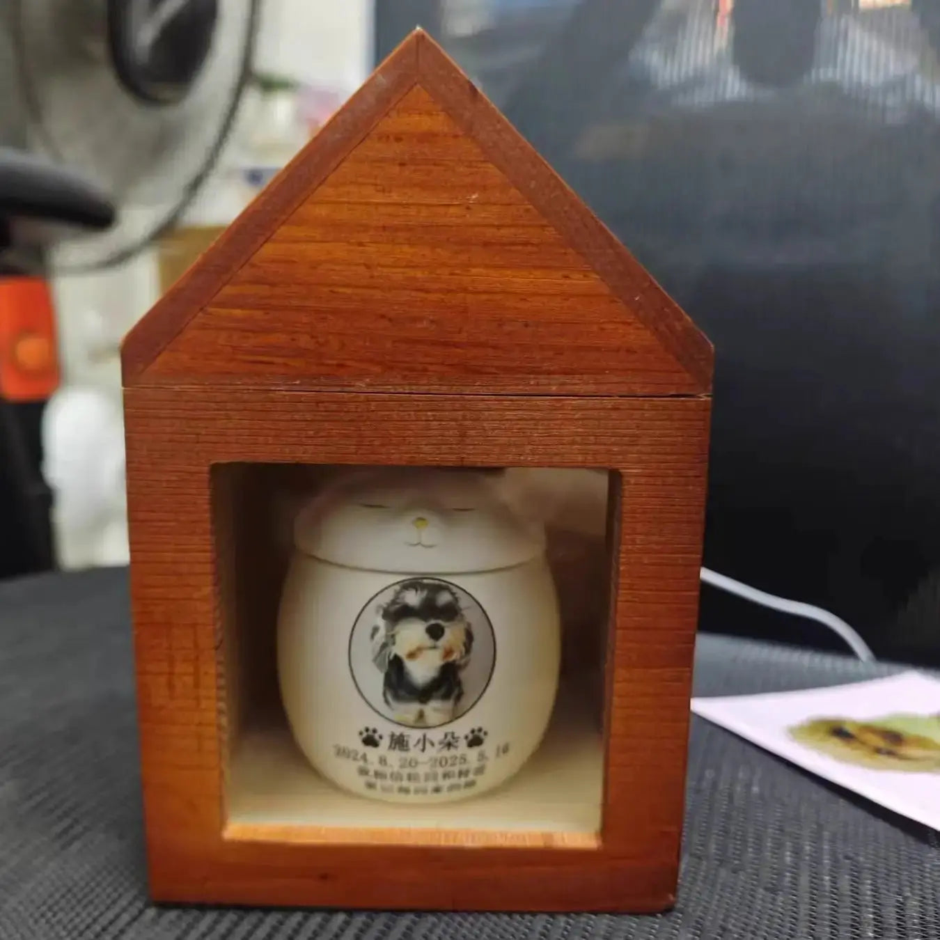 Personalized Pet Memorial Urn for Dogs and Cats with Photo by TED