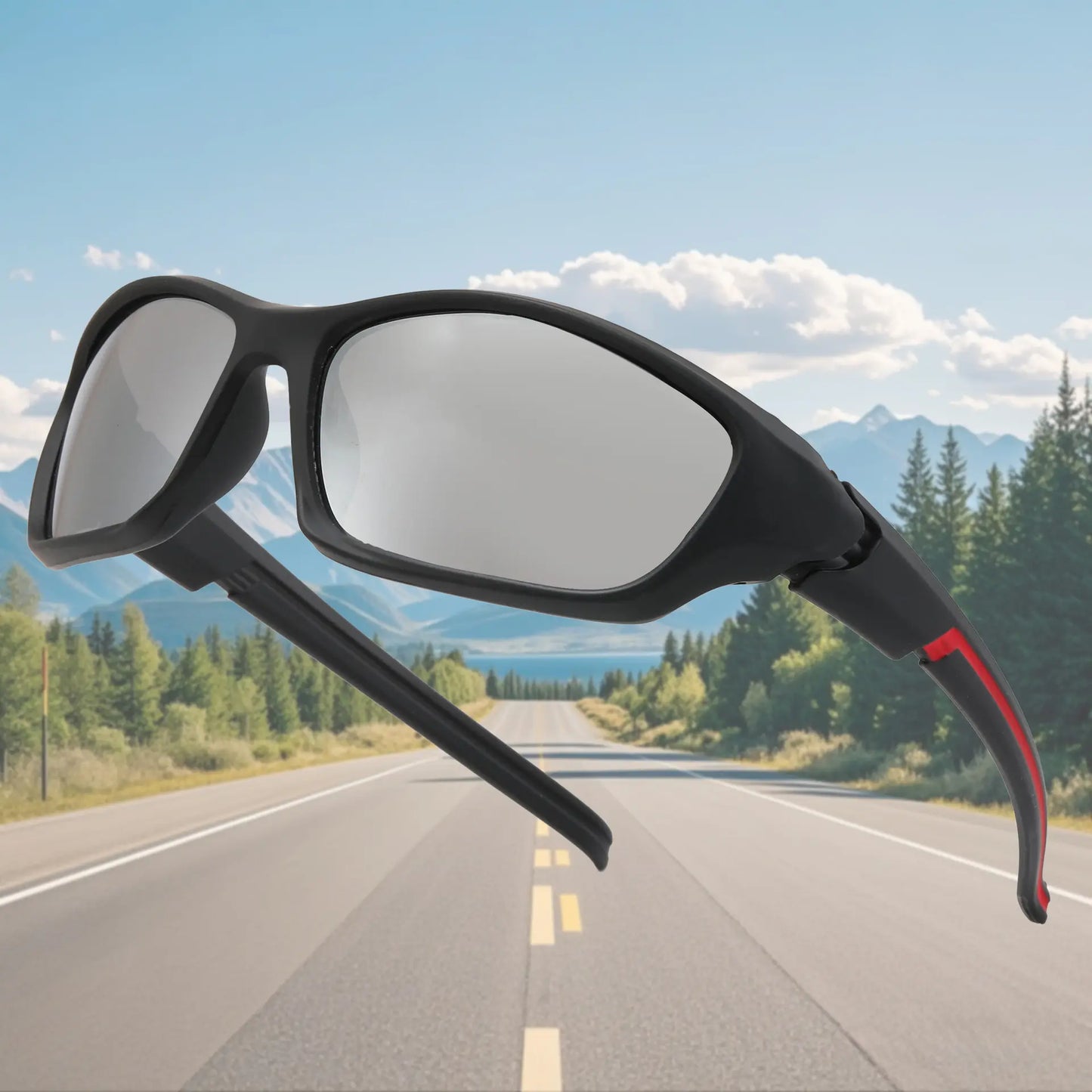 Outdoor Sports Sunglasses with PC Lens