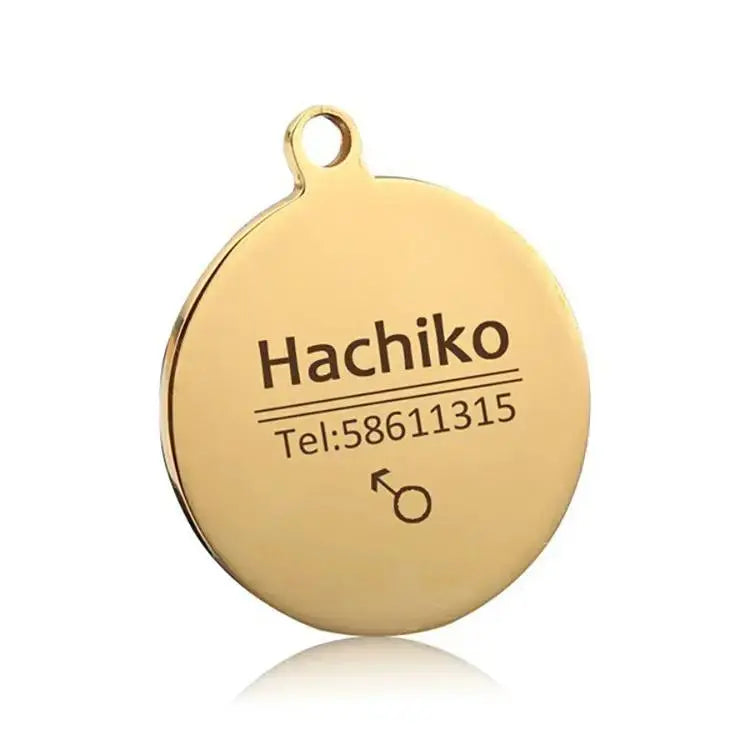 Personalized Stainless Steel Pet ID Tag | Custom Engraved Dog & Cat Name Tag by TED