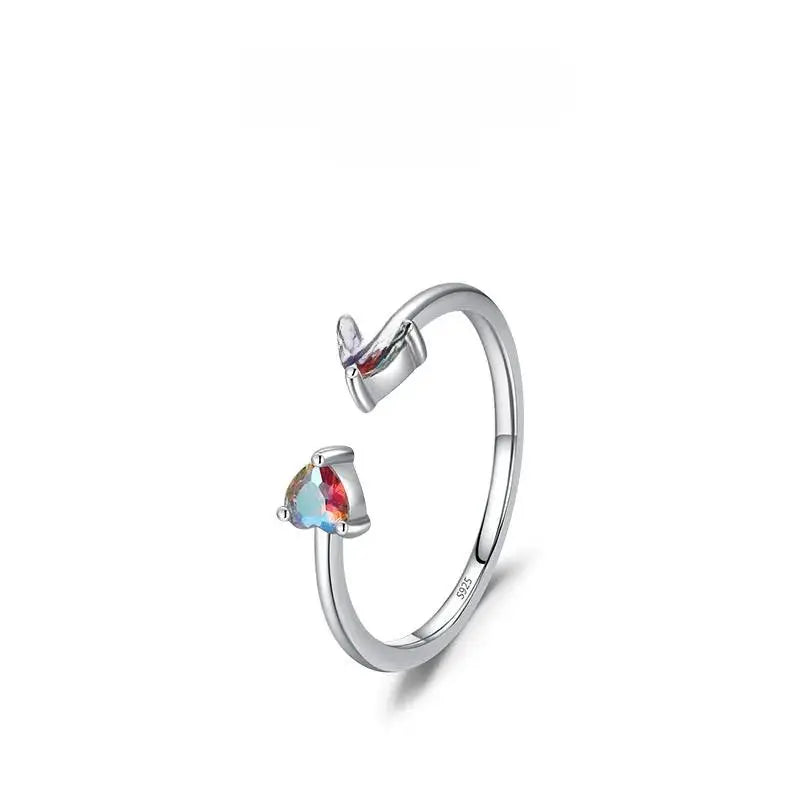 925 Sterling Silver Heart Jewelry Collection – Adjustable Ring, Stud Earrings & Bracelet by Cherished Harbor Gifts by TED