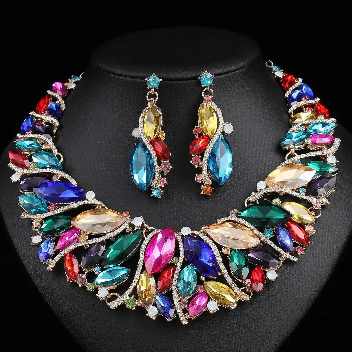Stunning Rhinestone Jewelry Set for Elegant Occasions by TED