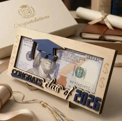 Unique Wooden Wallet Gift for Graduation and Birthdays by TED
