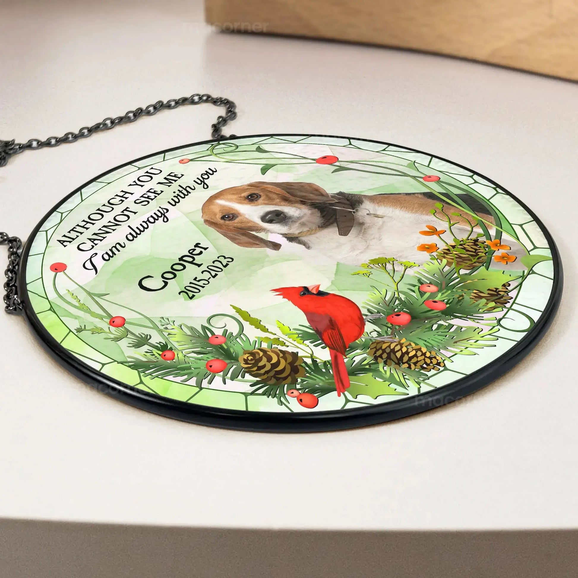 Custom Photo Suncatcher for Pet Memorial Windows by Inkedjoy