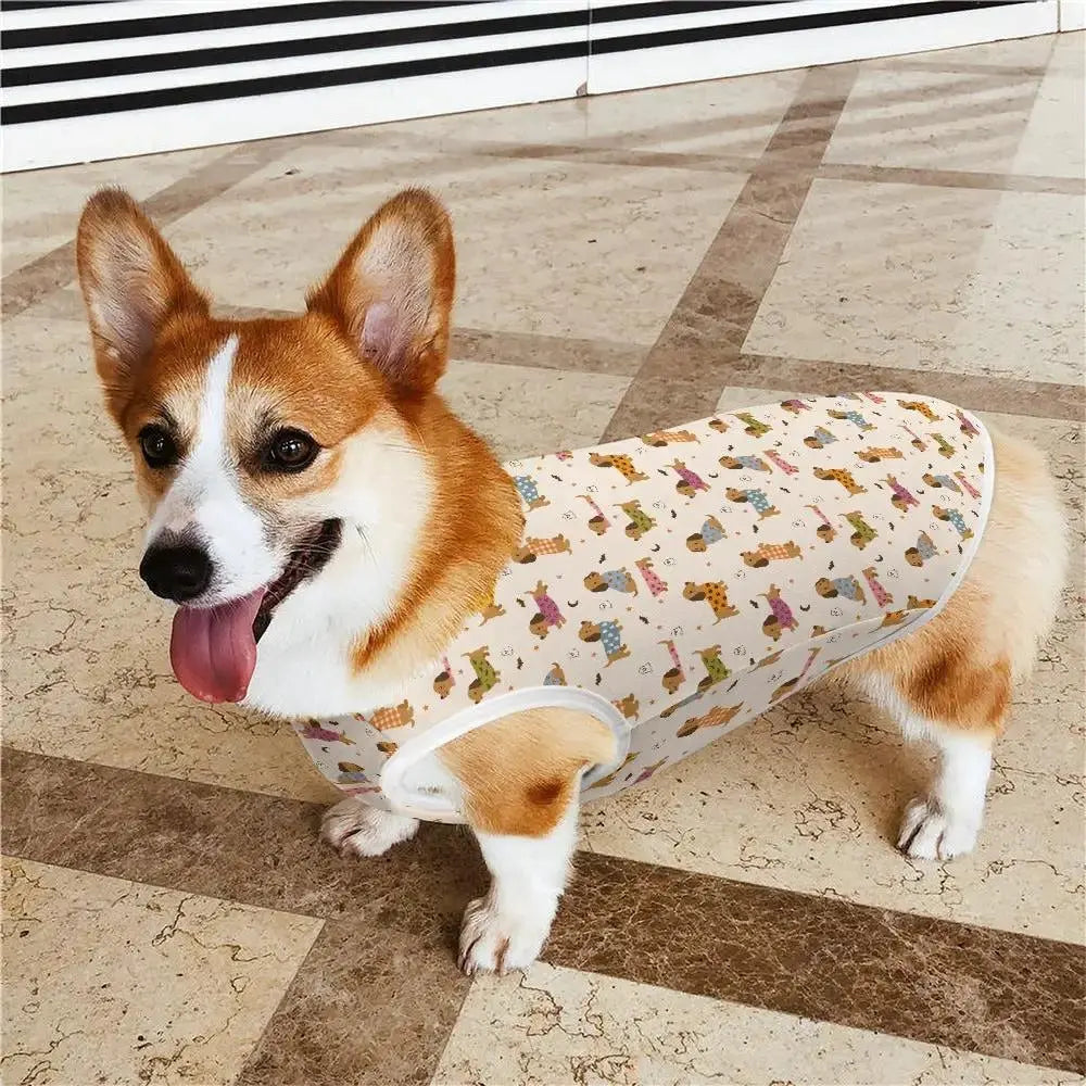 Breathable Summer Pet Clothing for Dogs and Cats by Inkedjoy