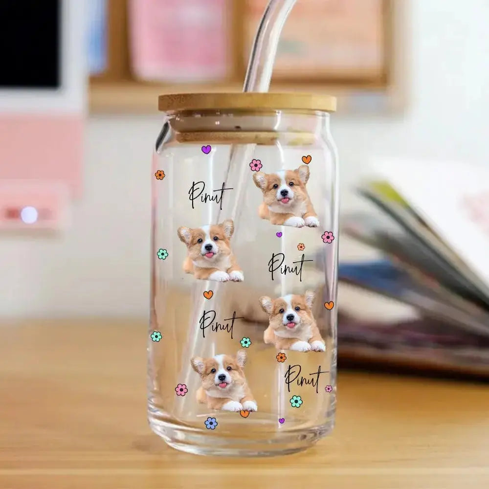 Personalized Dog Mom Tumbler with Photo & Name Gift by Inkedjoy