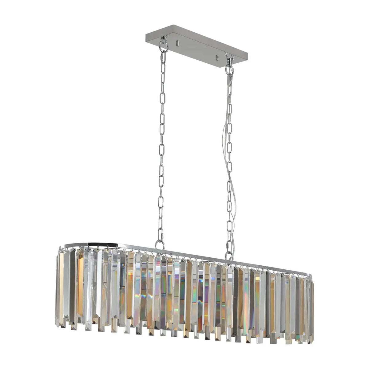 Modern Oval K9 Crystal Chandelier | Luxury 39.4" Ceiling Light Fixture by Cherished Harbor Gifts by EPR
