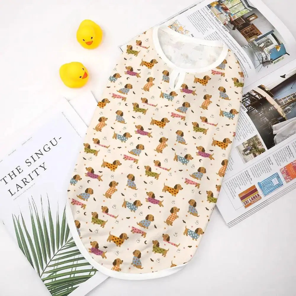 Breathable Summer Pet Clothing for Dogs and Cats by Inkedjoy