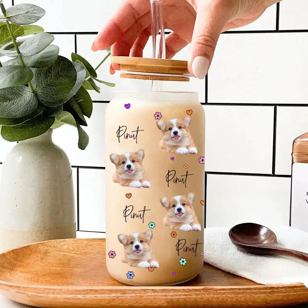 Personalized Dog Mom Tumbler with Photo & Name Gift by Inkedjoy