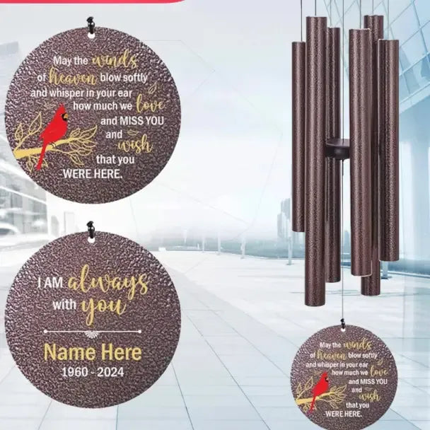 Metal Memorial Wind Chime | 26-50" Outdoor Garden Chimes by TED