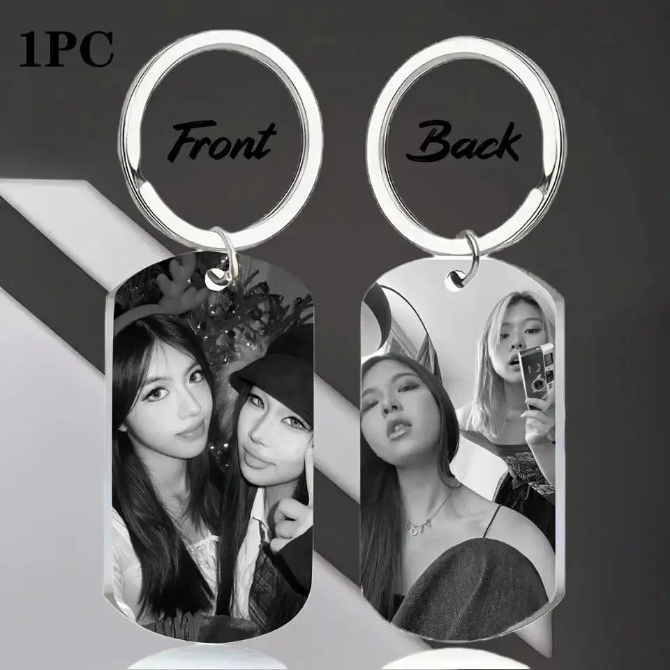 Personalized Military Dog Tag Keychain | Custom Photo & Text Engraved Keepsake by TED