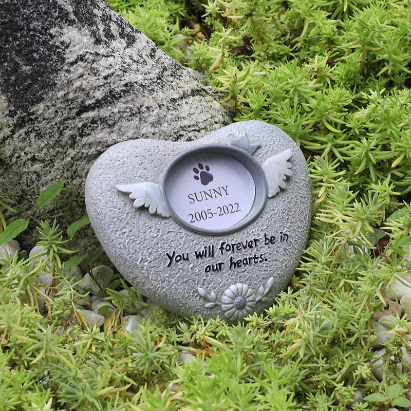 Garden Pet Tribute Stone for Dog and Cat Memorials - Cherished Harbor Gifts