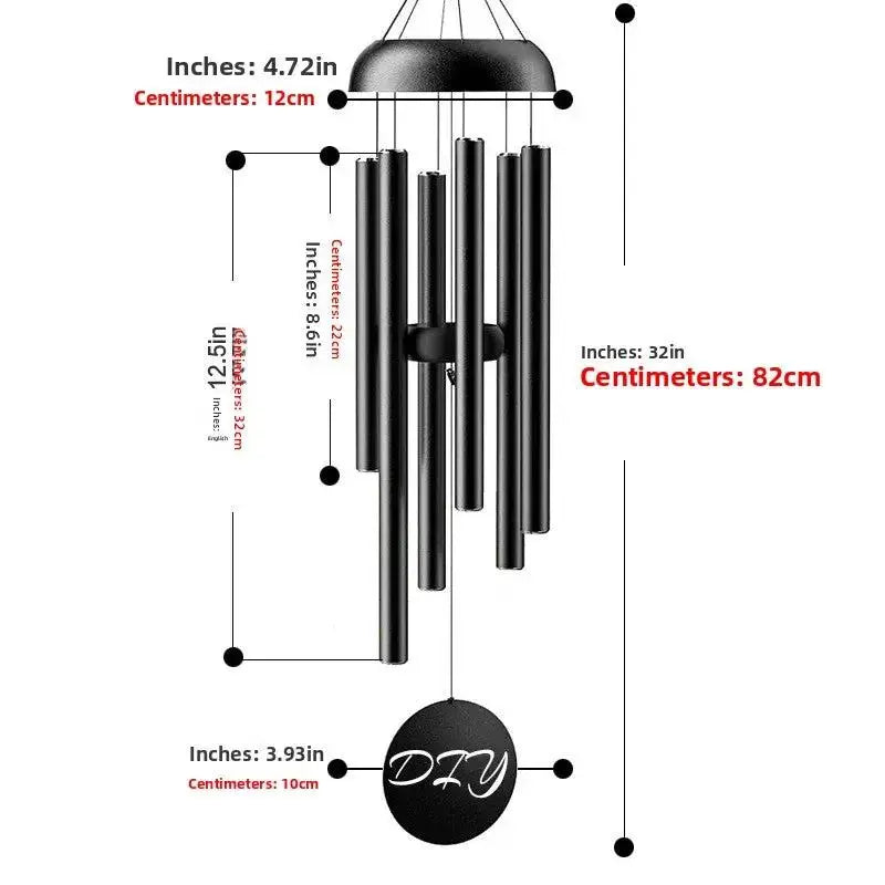 Metal Memorial Wind Chime | 26-50" Outdoor Garden Chimes by TED