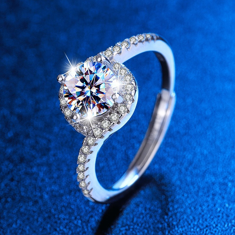 Adjustable Engagement Ring - Cubic Zirconia Promise Ring - Cherished Harbor Gifts