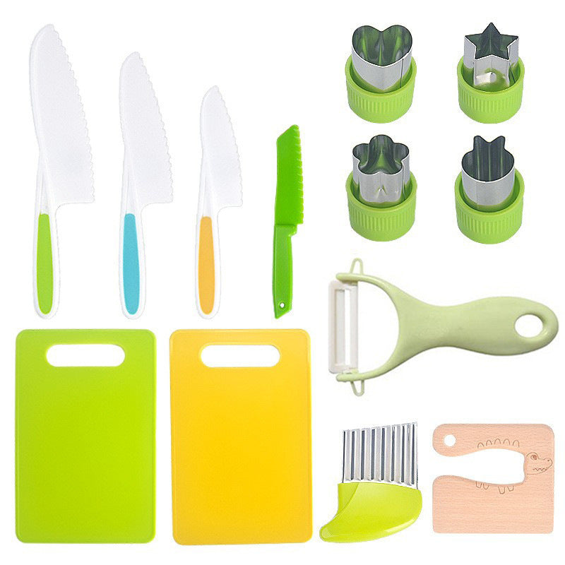 Kids Safe Toddler Kitchen Knife Set for Cooking Practice - Cherished Harbor Gifts