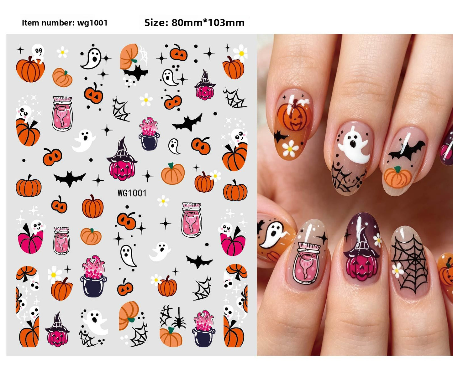 Halloween Nail Art Stickers for Spooky DIY Nail Designs - Cherished Harbor Gifts