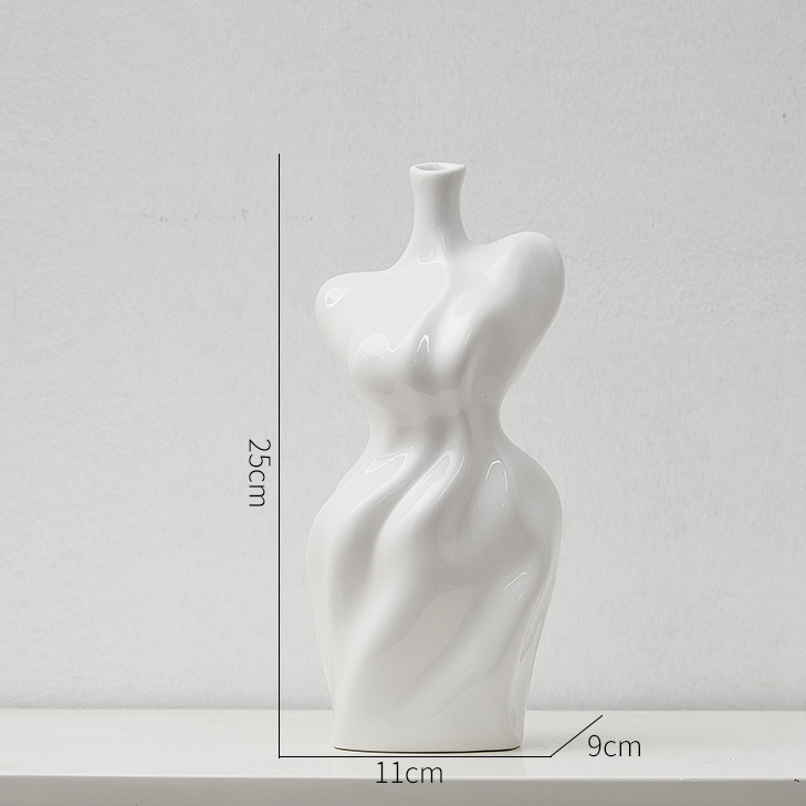 Abstract Woman Body Ceramic Vase modern body vase - Cherished Harbor Gifts