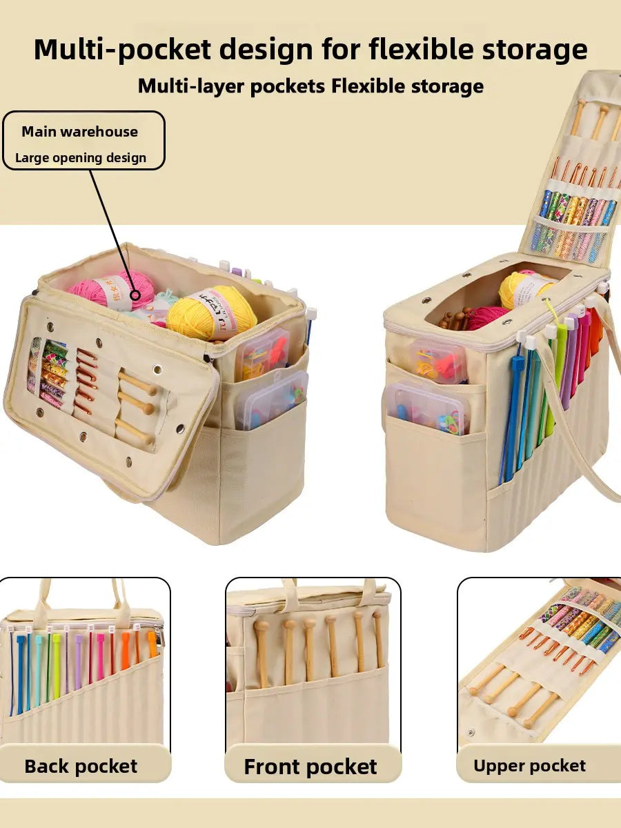 Knitting Yarn Storage Bag | Portable Crochet & Craft Organizer by TED