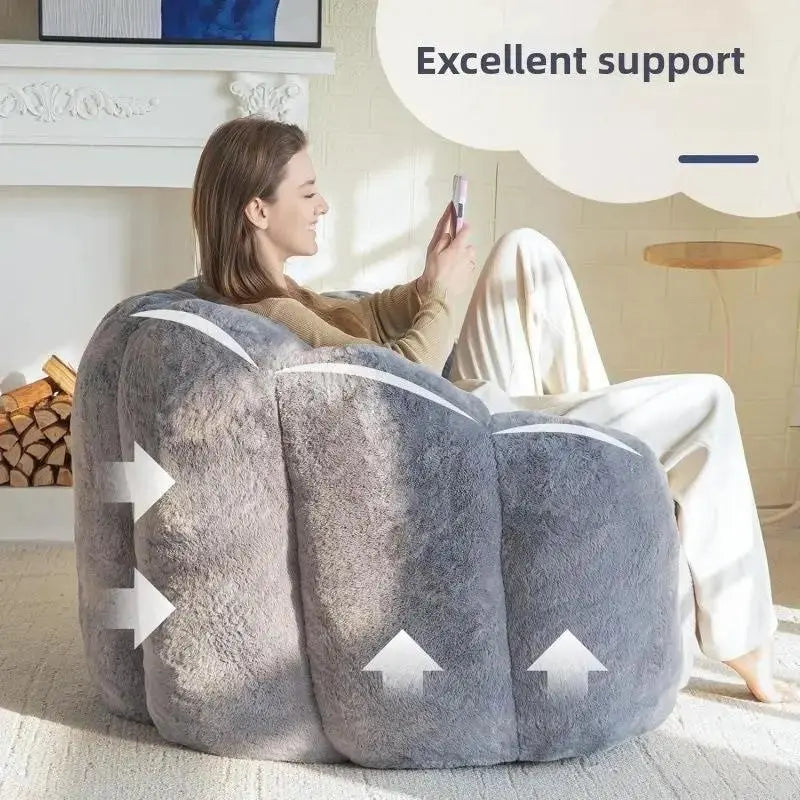 Modern Plush Bean Bag Lounge Chair | Compressed Sofa for Living Room & Bedroom by TED