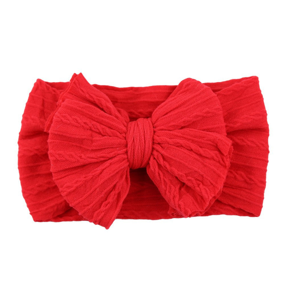 Handmade Baby Girl Headband with Braided Bow Design - Cherished Harbor Gifts