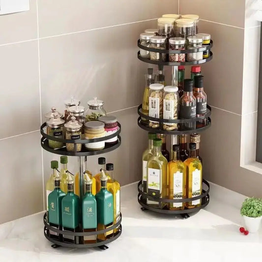 360 Rotating Condiment Rack | 1-3 Tier Kitchen Counter Organizer by TED