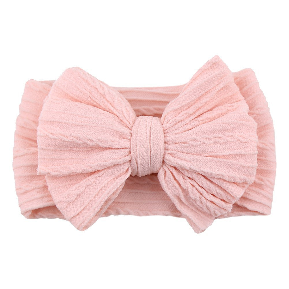 Handmade Baby Girl Headband with Braided Bow Design - Cherished Harbor Gifts