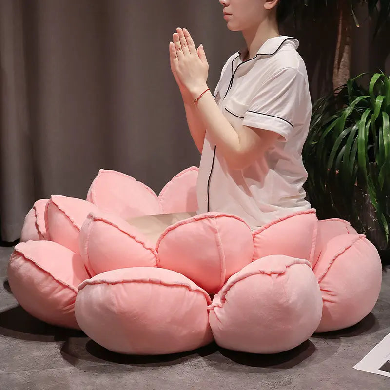 Large Lotus Cushion Plush Toy Good Luck Lotus Doll for Girls Home Sofa Bedroom Tatami Cushion
