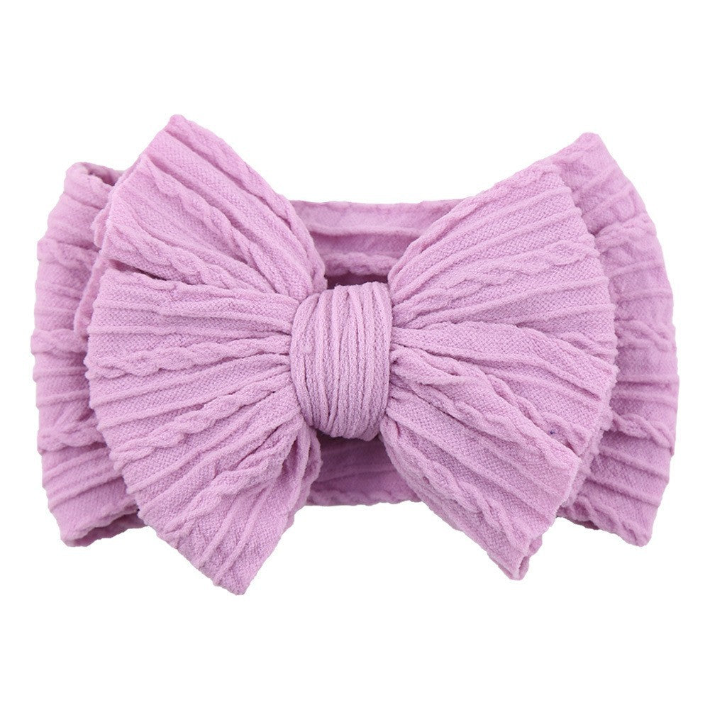 Handmade Baby Girl Headband with Braided Bow Design - Cherished Harbor Gifts