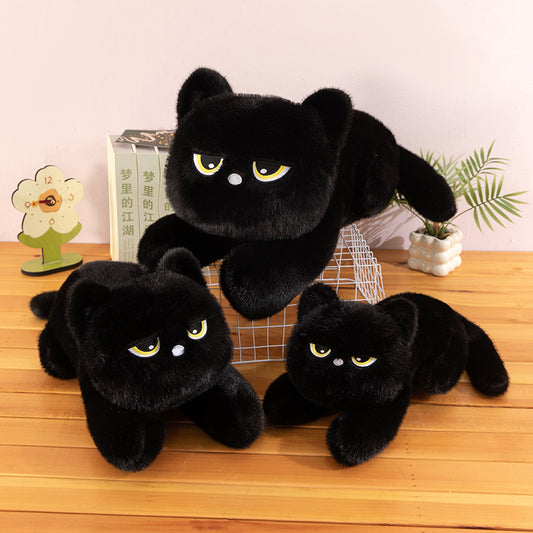 Realistic Black Cat Plush Pillow for Kids and Cat Lovers - Cherished Harbor Gifts