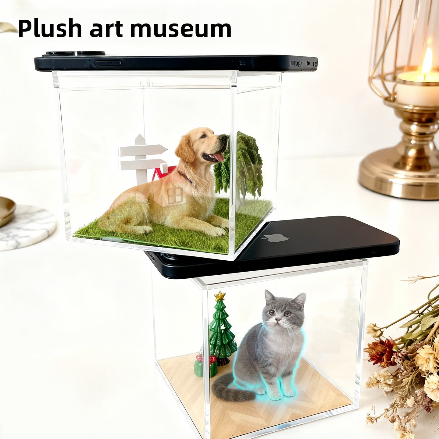 Personalized Pet Memorial Holographic Acrylic Keepsake - Cherished Harbor Gifts