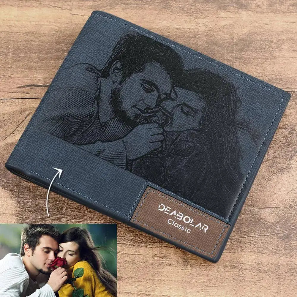 Personalized Leather Wallet - Custom Photo Keepsake Gift by Inkedjoy