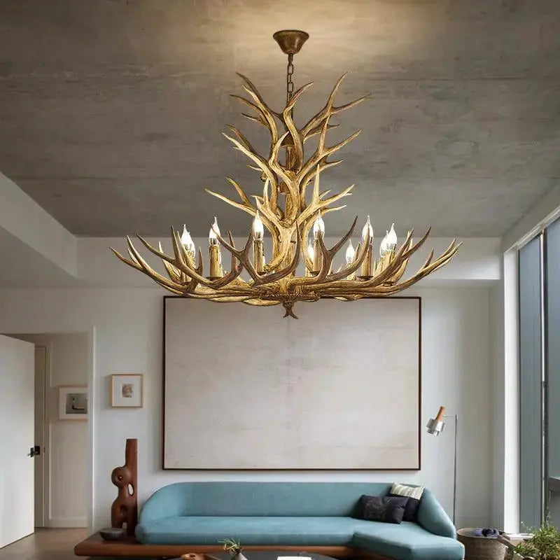Antler Resin Chandelier Lighting by TED