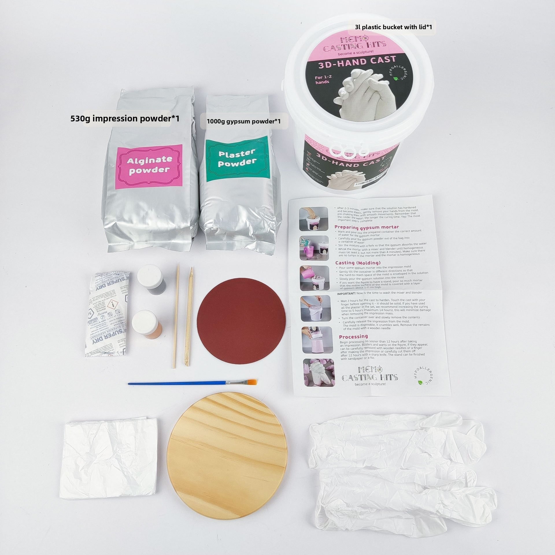 DIY 3D Handprint Casting Kit – Create Personalized Hand Molds for Couples, Families & Keepsakes - Cherished Harbor Gifts