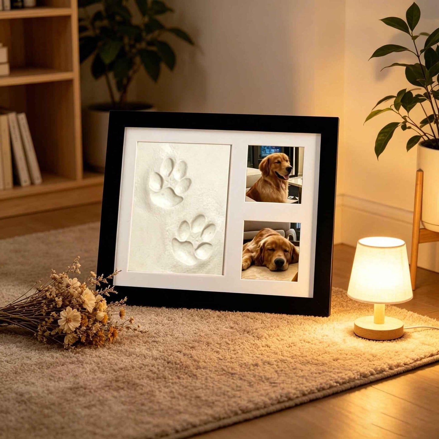 DIY Baby Handprint & Pet Paw Print Memorial Frame – Custom Keepsake Display for Lasting Memories - Cherished Harbor Gifts