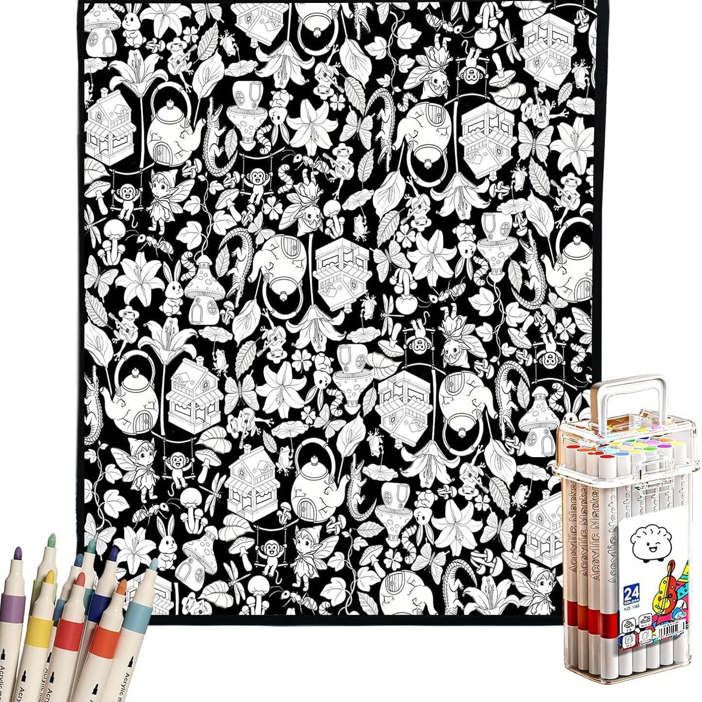 DIY Coloring Velvet Blanket Creative Art Throw - Cherished Harbor Gifts
