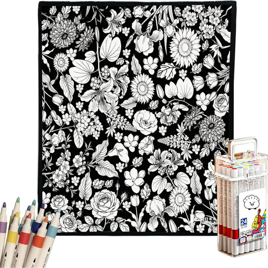 DIY Coloring Velvet Blanket Creative Art Throw - Cherished Harbor Gifts