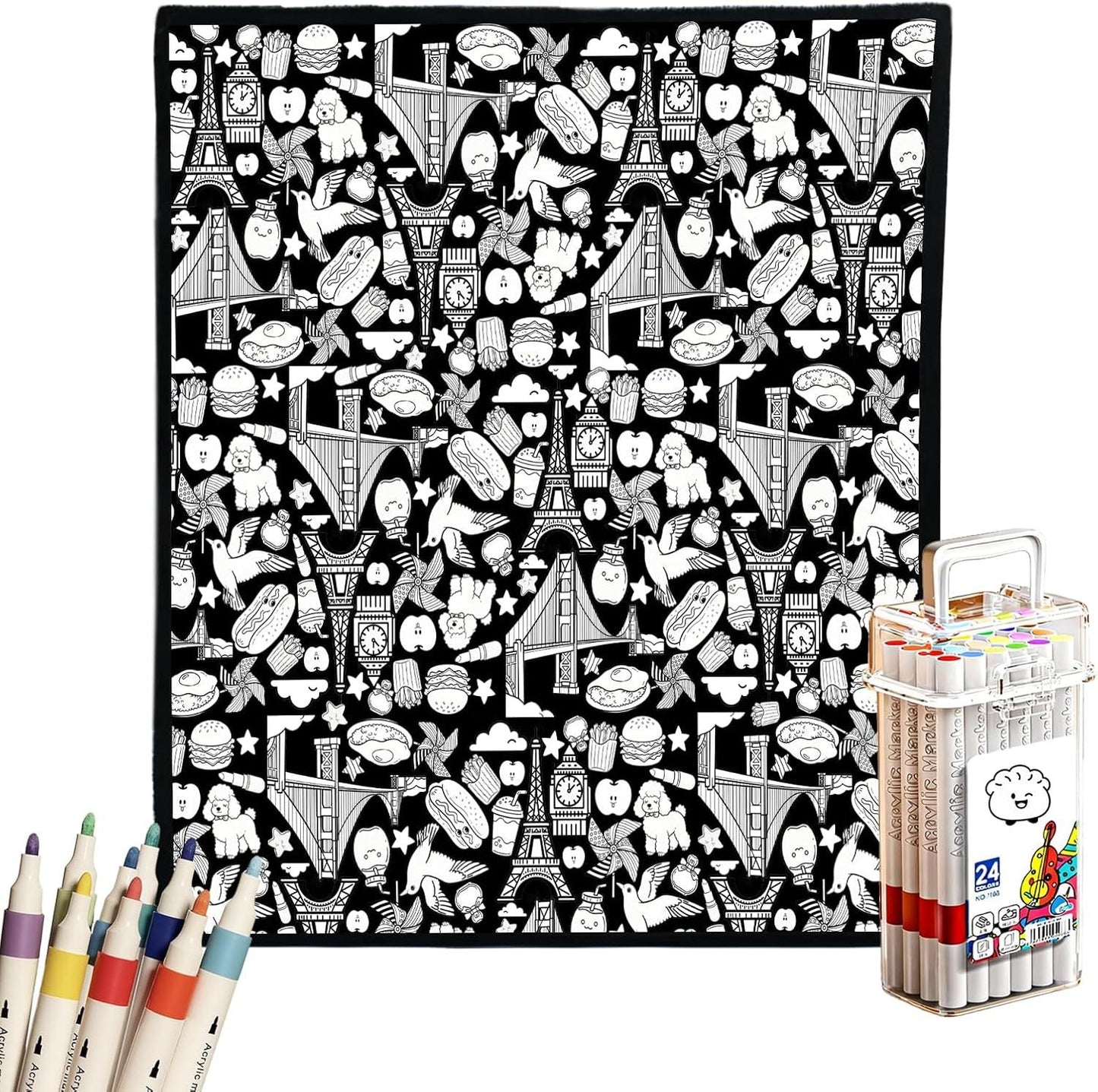 DIY Coloring Velvet Blanket Creative Art Throw - Cherished Harbor Gifts